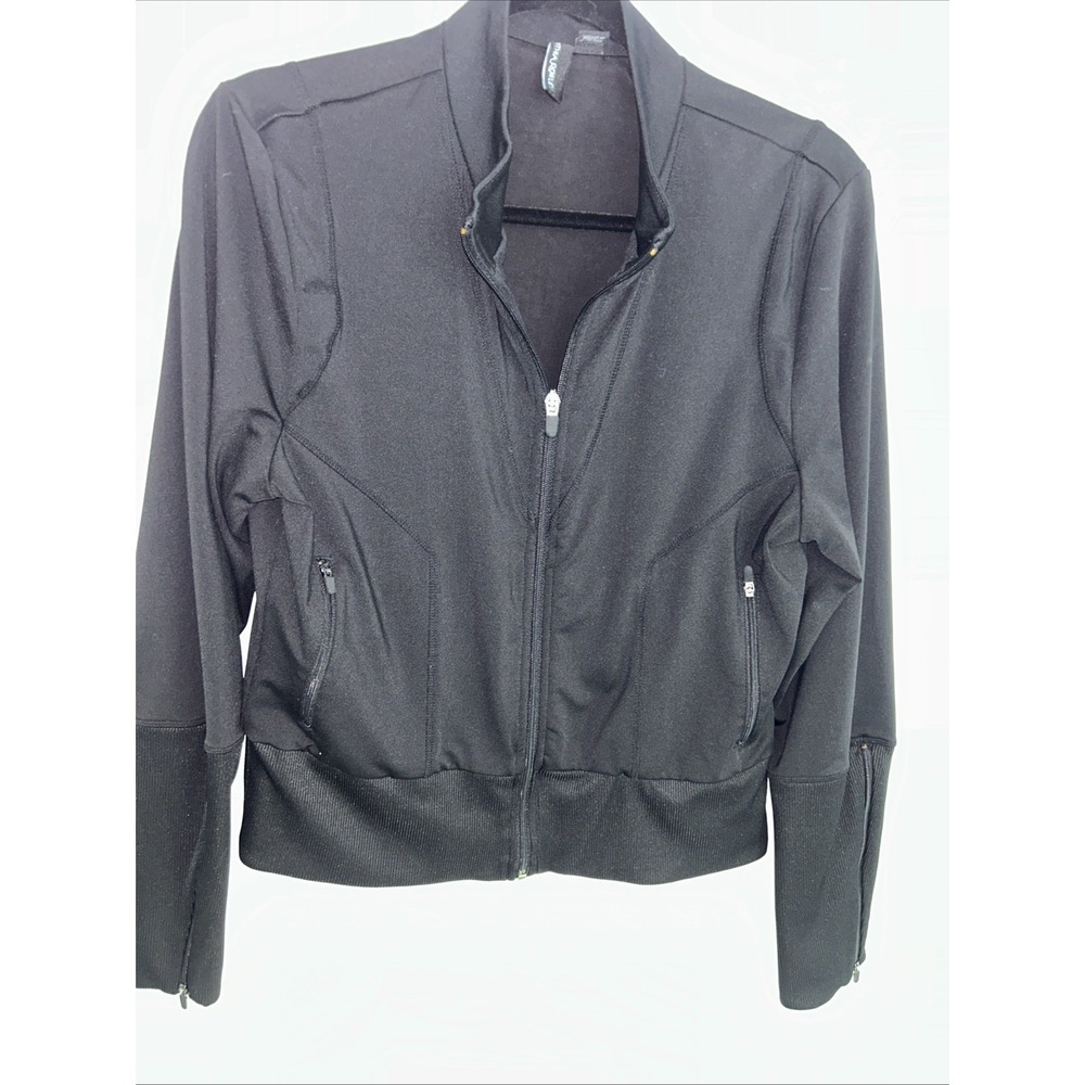 Cynthia Rowley Zip Up Long Sleeve Black Fitted Biker Style Moto Jacket